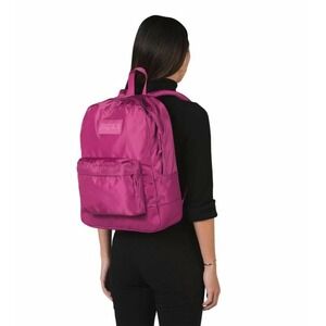 Jansport Mono Superbreak Magenta Haze Backpack Bag Classic